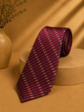 Cravatta Uomo Vintage 100% Seta Bordeaux Fantasia Catena Made Italy (CR001)