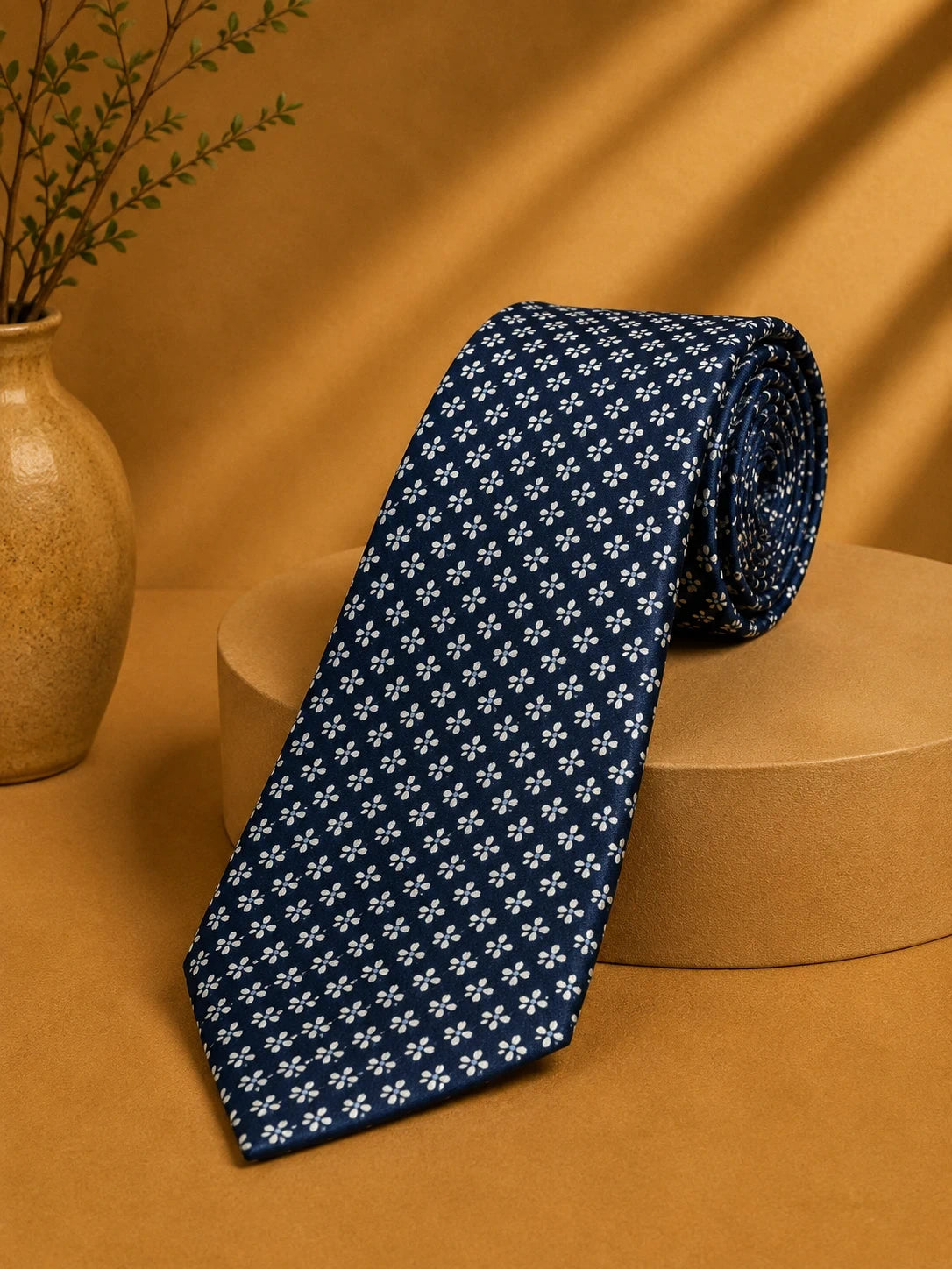 Cravatta Gutteridge Blu Fantasia Floreale Elegante Uomo Slim Tie
