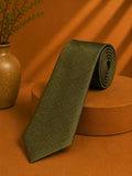 Cravatta Rossi Verde Oliva Geometrica 100% Seta Made in Italy (CR013)