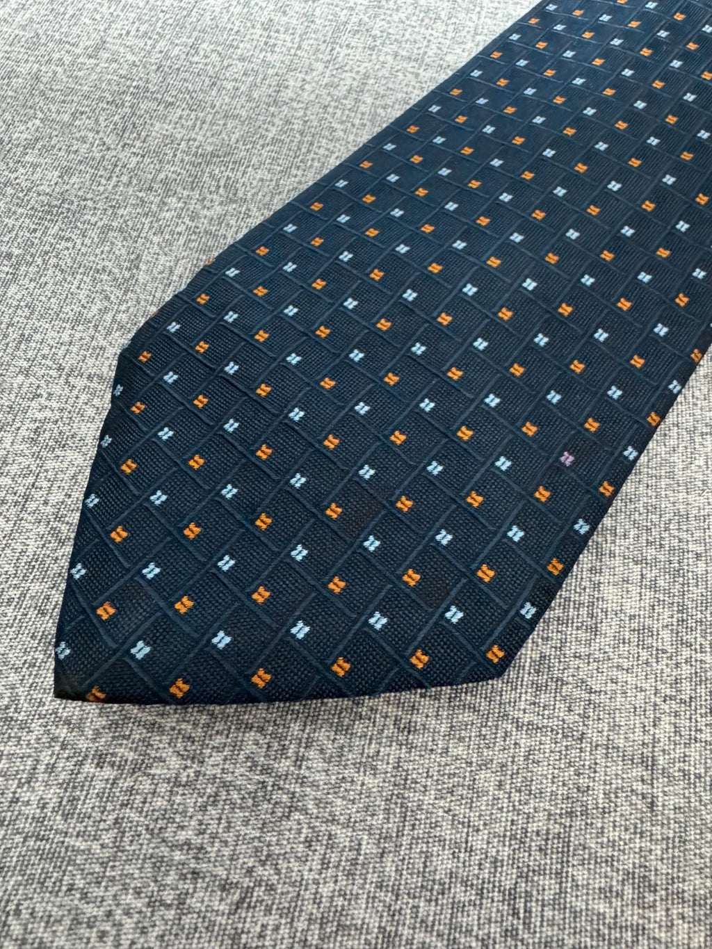 Cravatta Zodi Andre’s Ties Blu Fantasia Geometrica Seta Made Italy (CR022)
