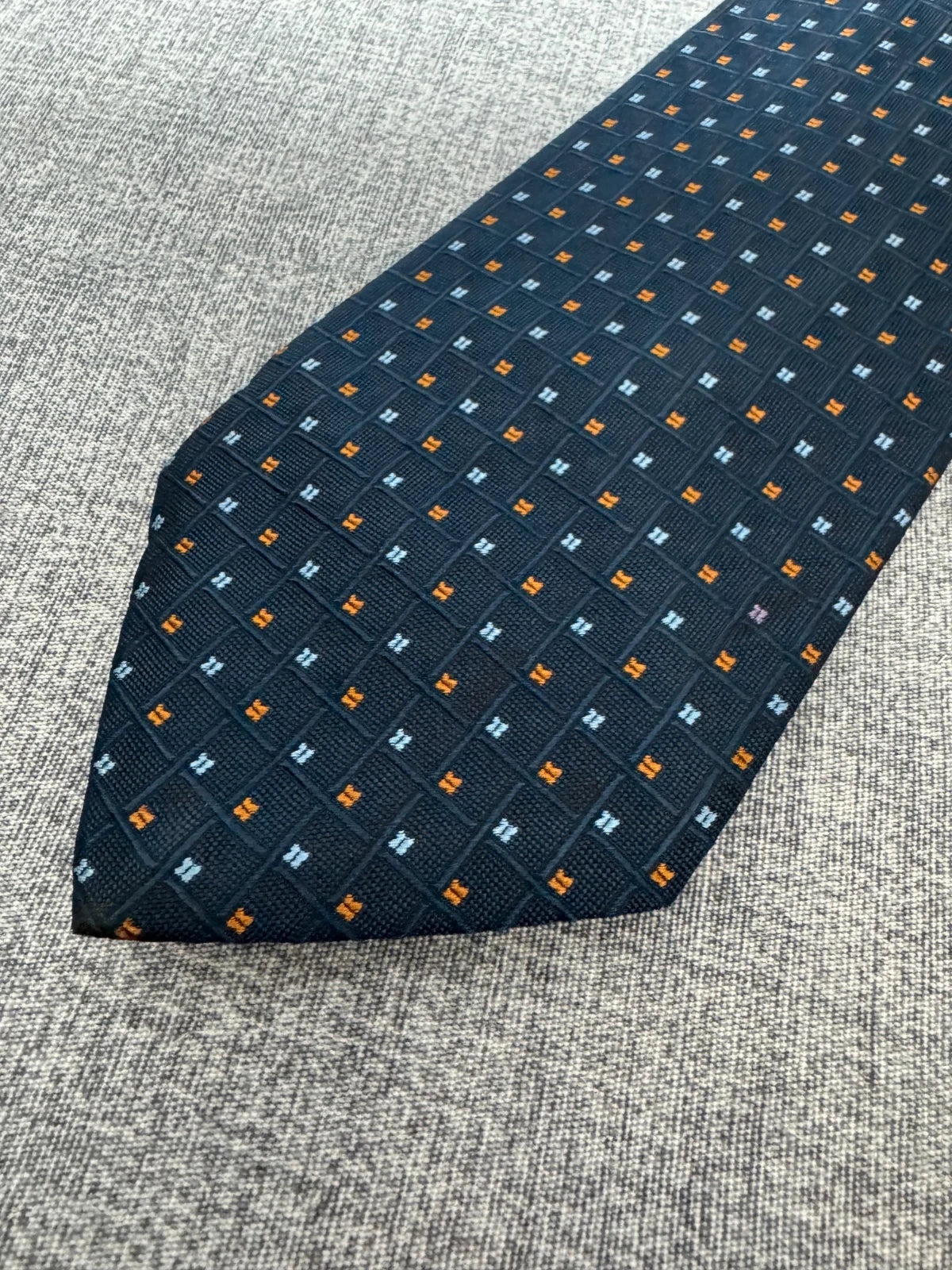Cravatta Zodi Andre’s Ties Blu Fantasia Geometrica Seta Made Italy (CR022)
