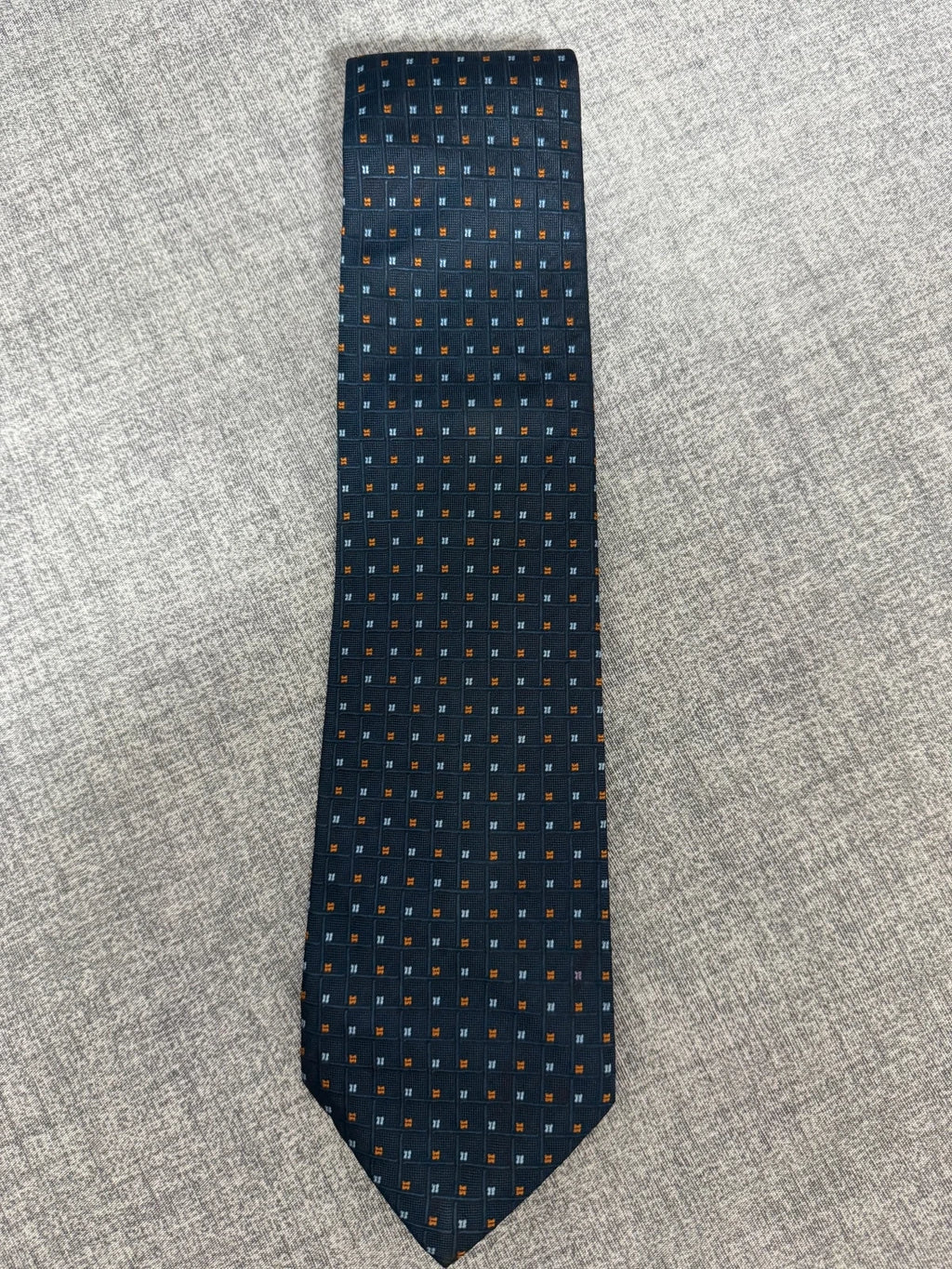 Cravatta Zodi Andre’s Ties Blu Fantasia Geometrica Seta Made Italy (CR022)