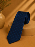 Cravatta Sergio Vintage Blu Navy Fantasia Geometrica Seta Made Italy (CR024)