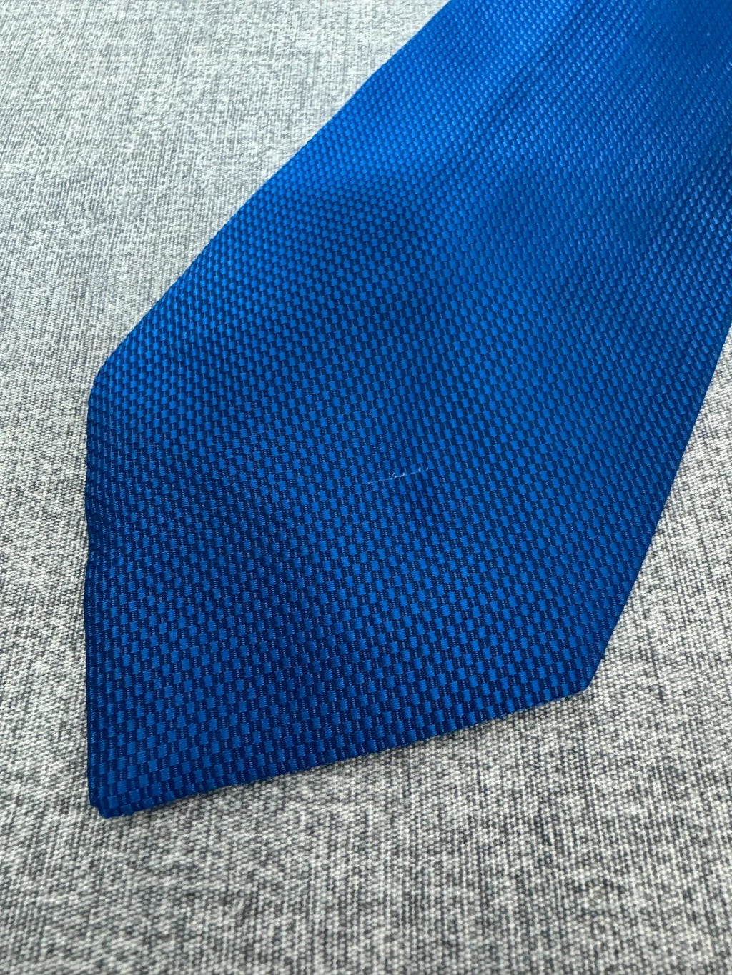 Cravatta Romolo e Remo Blu Elettrico 100% Seta Made in Italy Vintage (CR025)