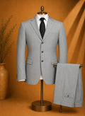 Abito Uomo TG 56 Grigio Chiaro Lana Elegante Cerimonia business (AP72)