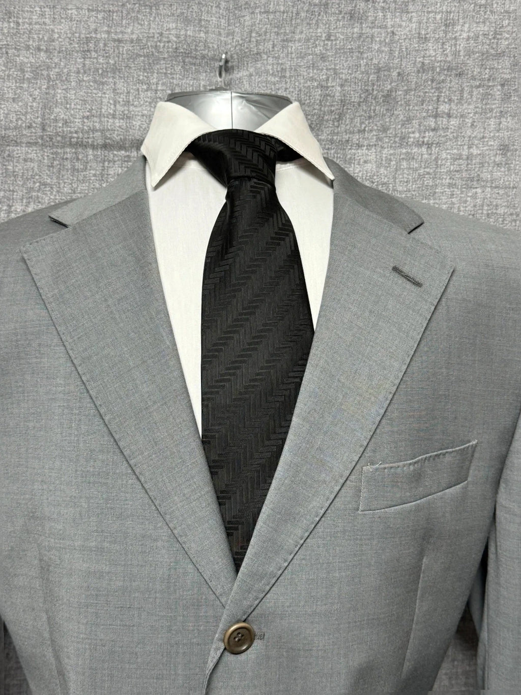 Abito Uomo TG 56 Grigio Chiaro Lana Elegante Cerimonia business (AP72)
