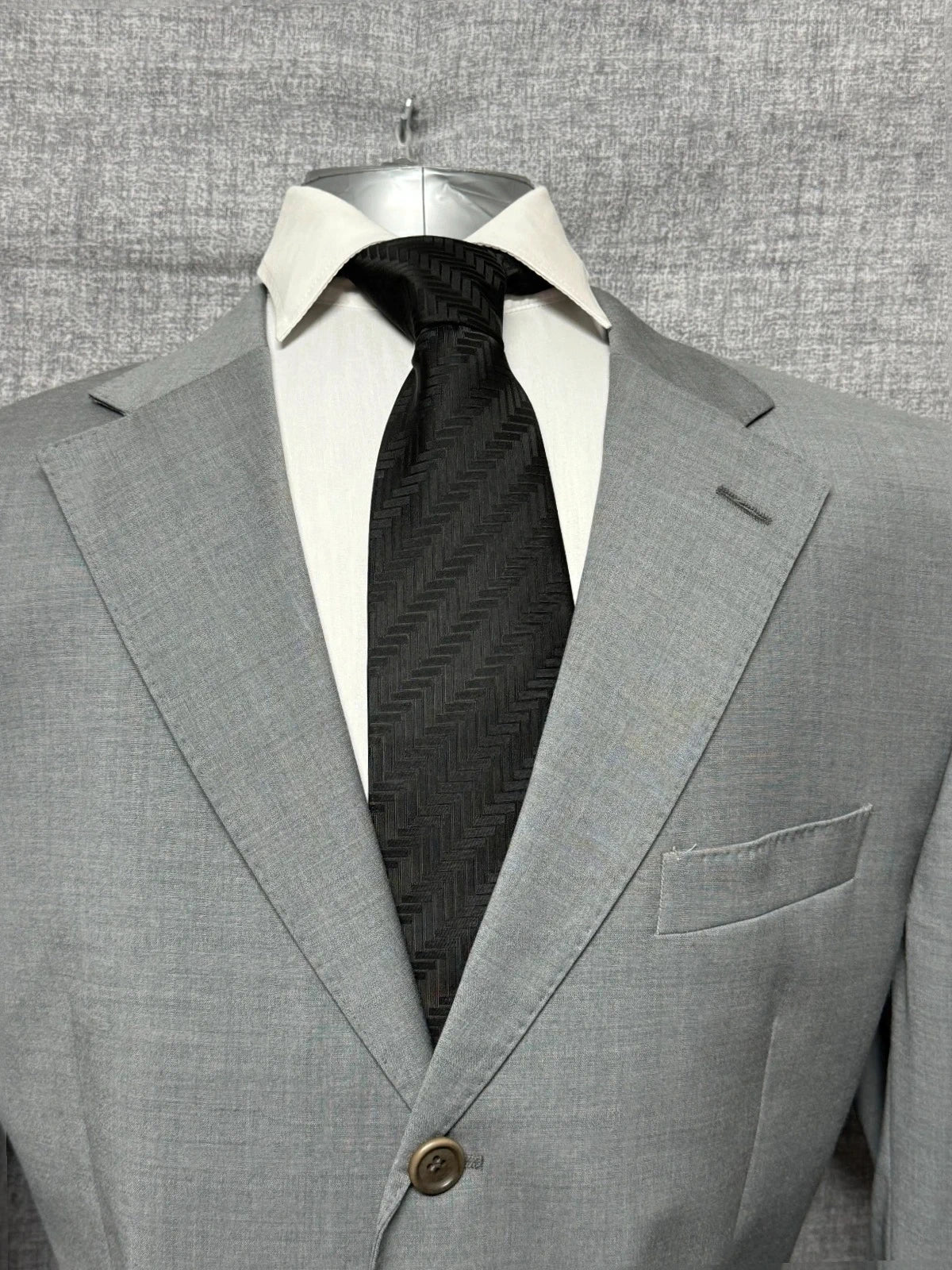 Abito Uomo TG 56 Grigio Chiaro Lana Elegante Cerimonia business (AP72)