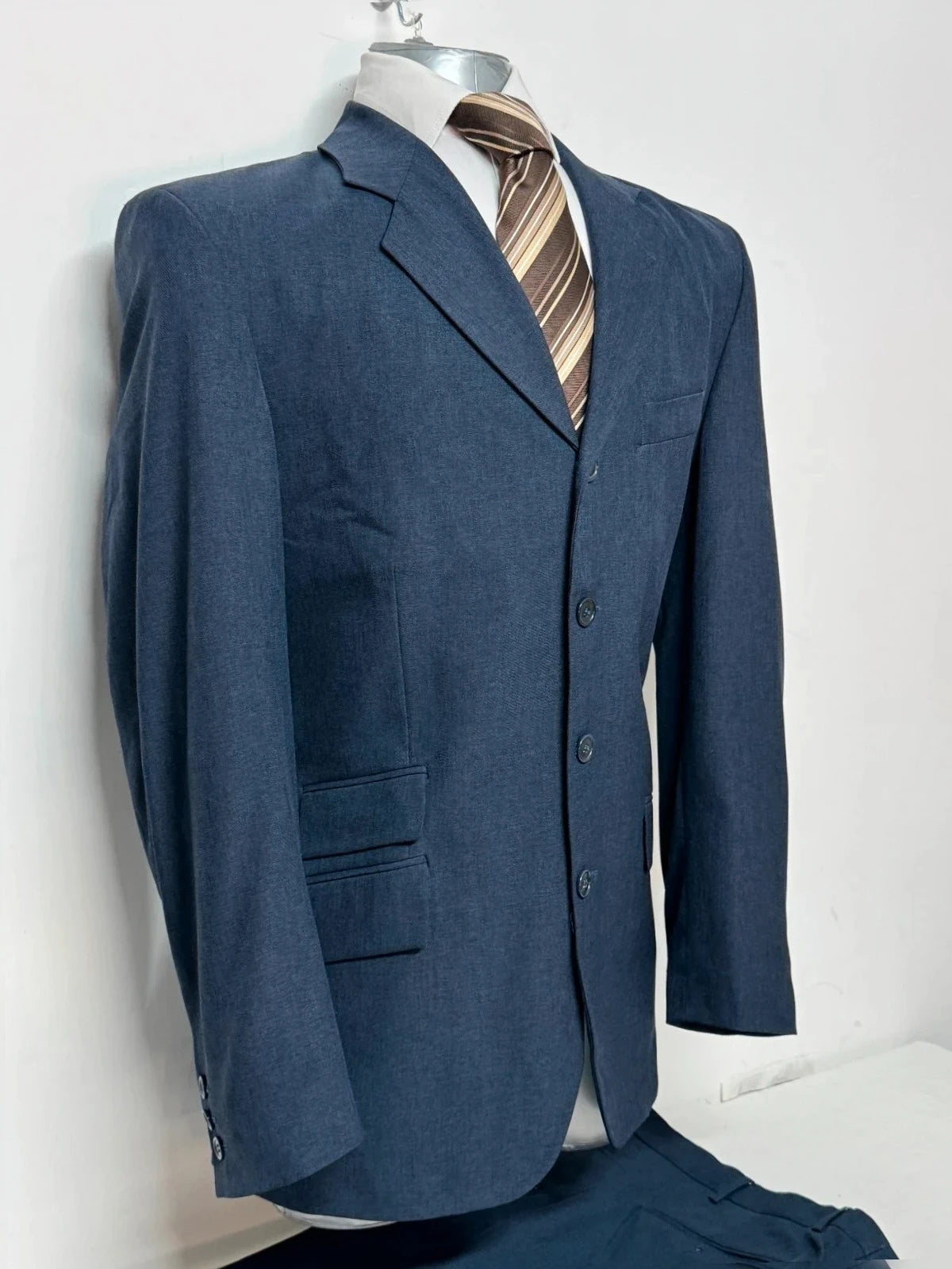 Completo Uomo Blu principe Elegante Classico Taglia 50 (AP66)