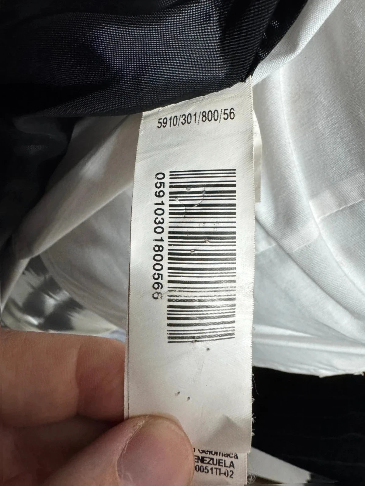Completo Uomo gessato Nero ZARA – Lana & Cashmere – TG 56 (AP75)