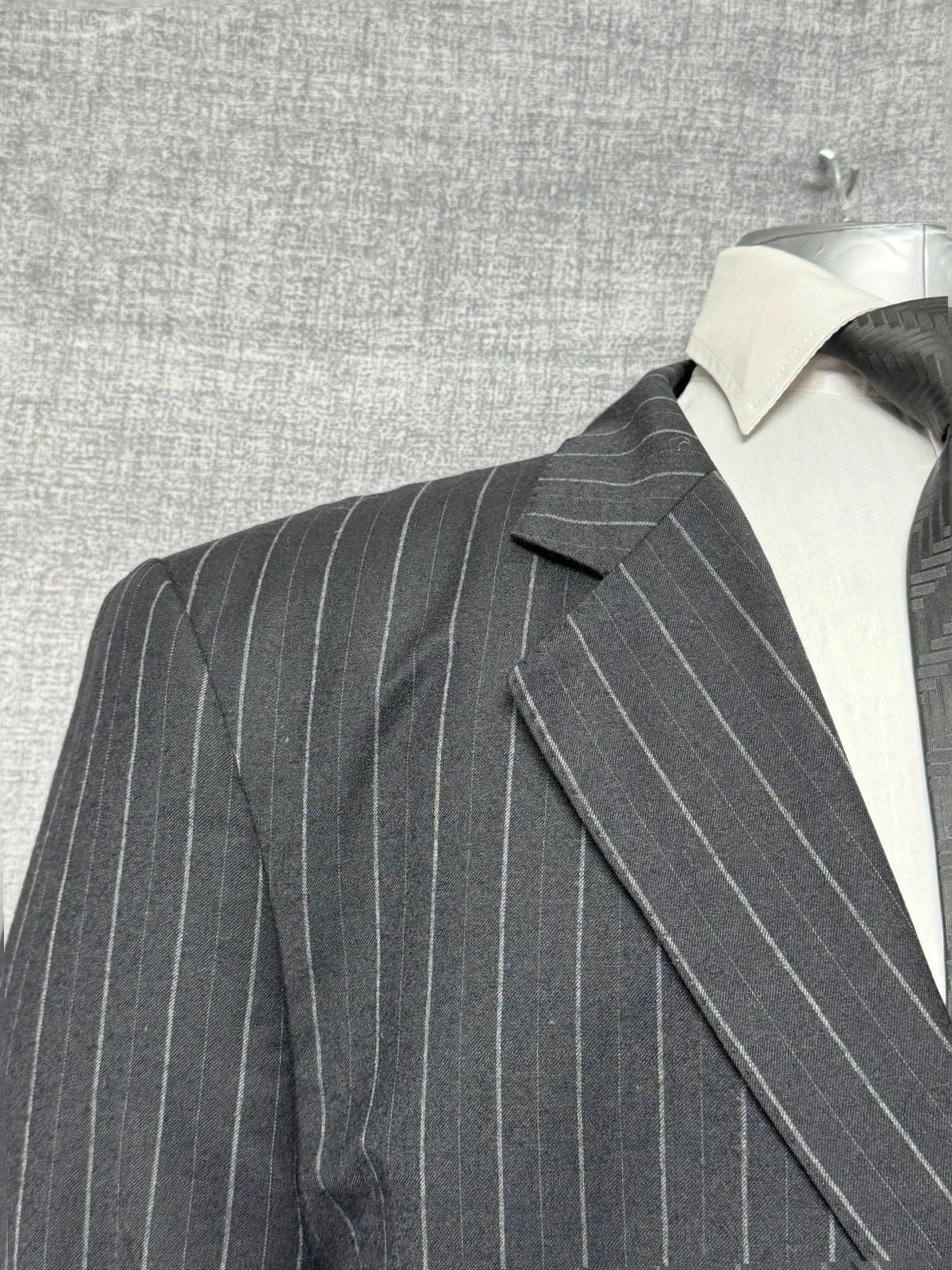 Completo Uomo gessato Nero ZARA – Lana & Cashmere – TG 56 (AP75)