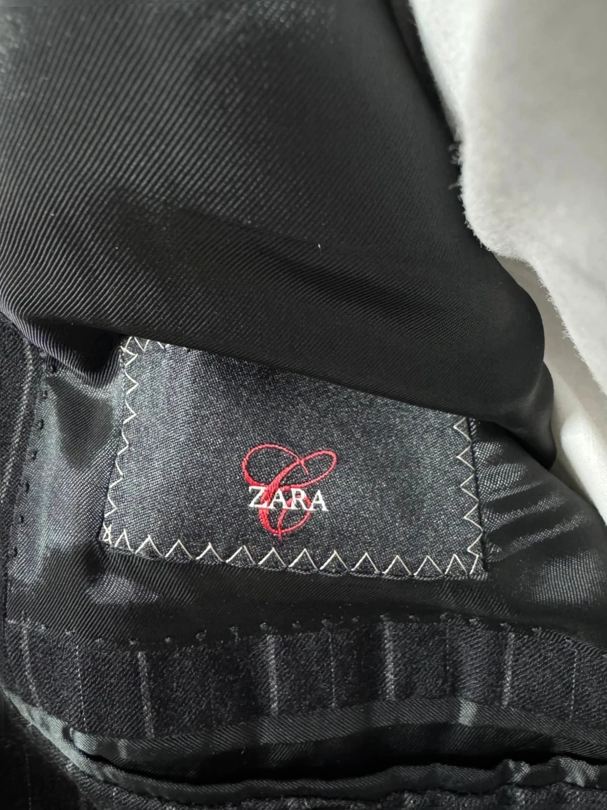 Completo Uomo gessato Nero ZARA – Lana & Cashmere – TG 56 (AP75)
