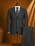 Abito Uomo Langella Uomo TG 56 Grigio Gessato Elegante Pura Lana Cerimonia (AP105)
