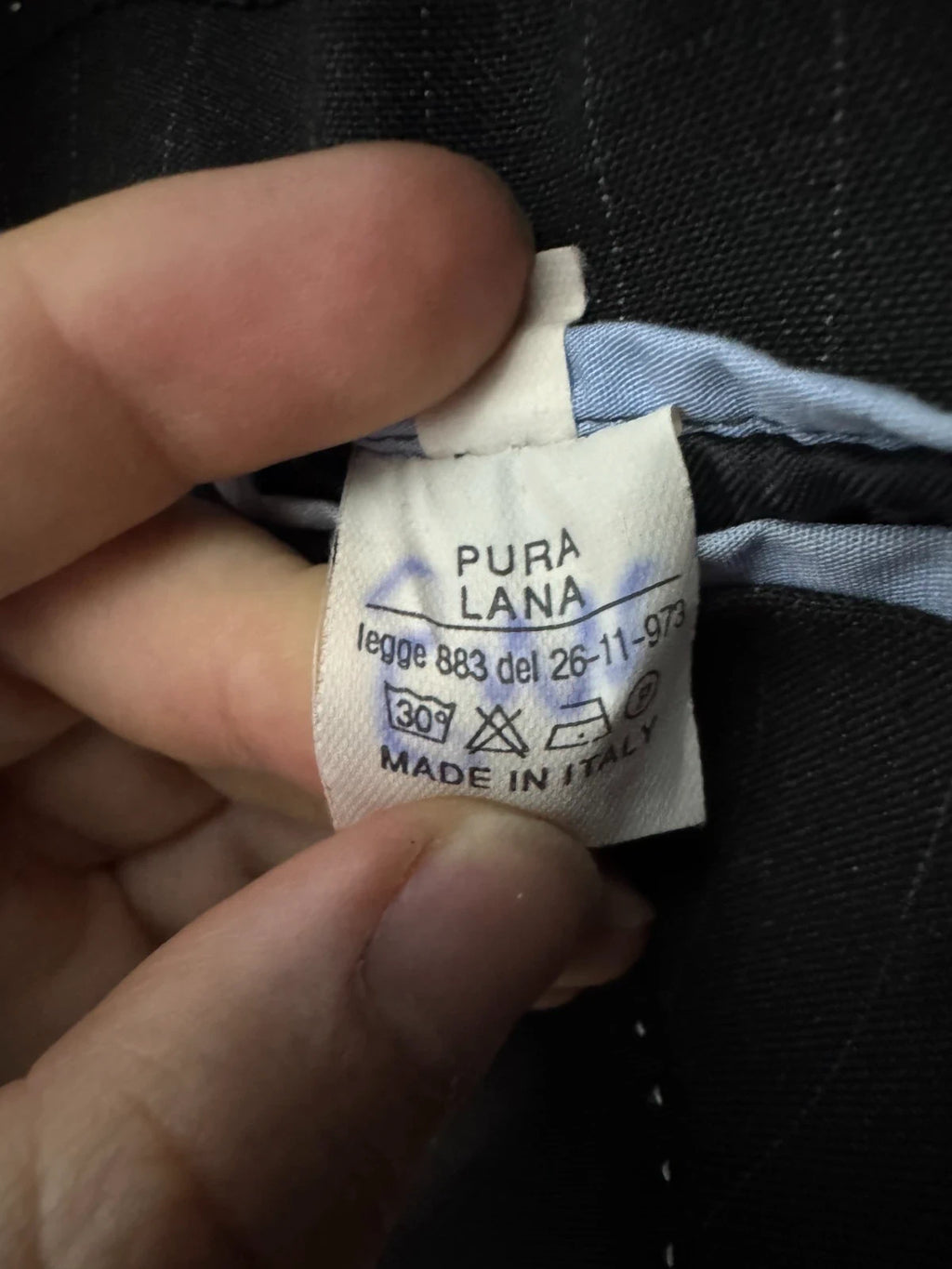 Abito Uomo Langella Uomo TG 56 Grigio Gessato Elegante Pura Lana Cerimonia (AP105)