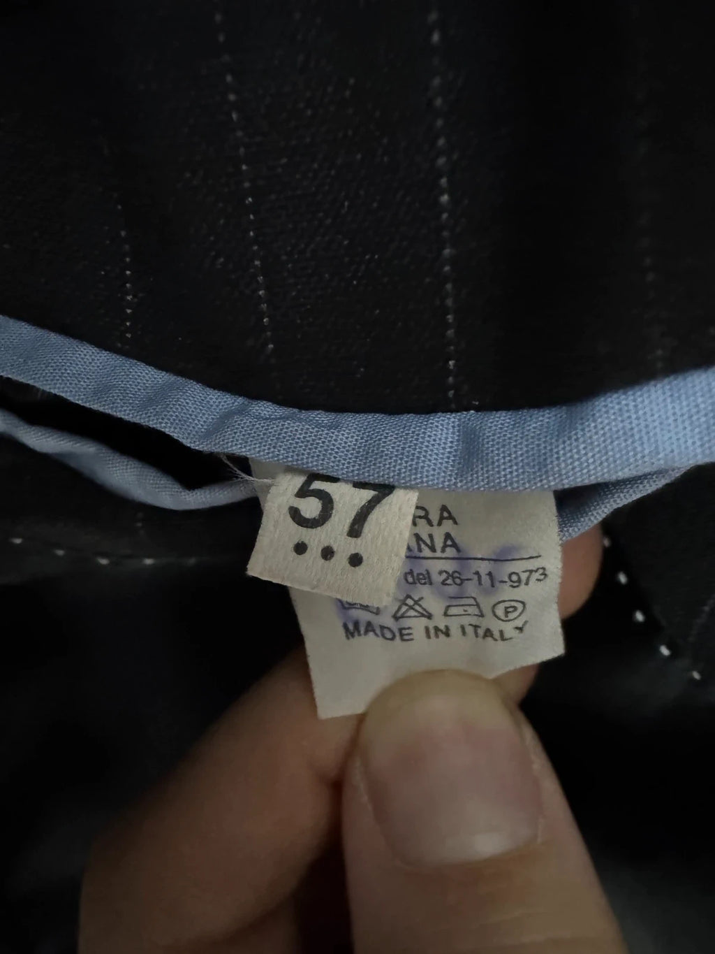 Abito Uomo Langella Uomo TG 56 Grigio Gessato Elegante Pura Lana Cerimonia (AP105)