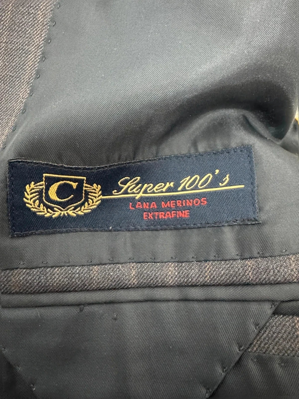 Completo Uomo gessato grigio lana Super 100’s elegante sartoriale (AP64)