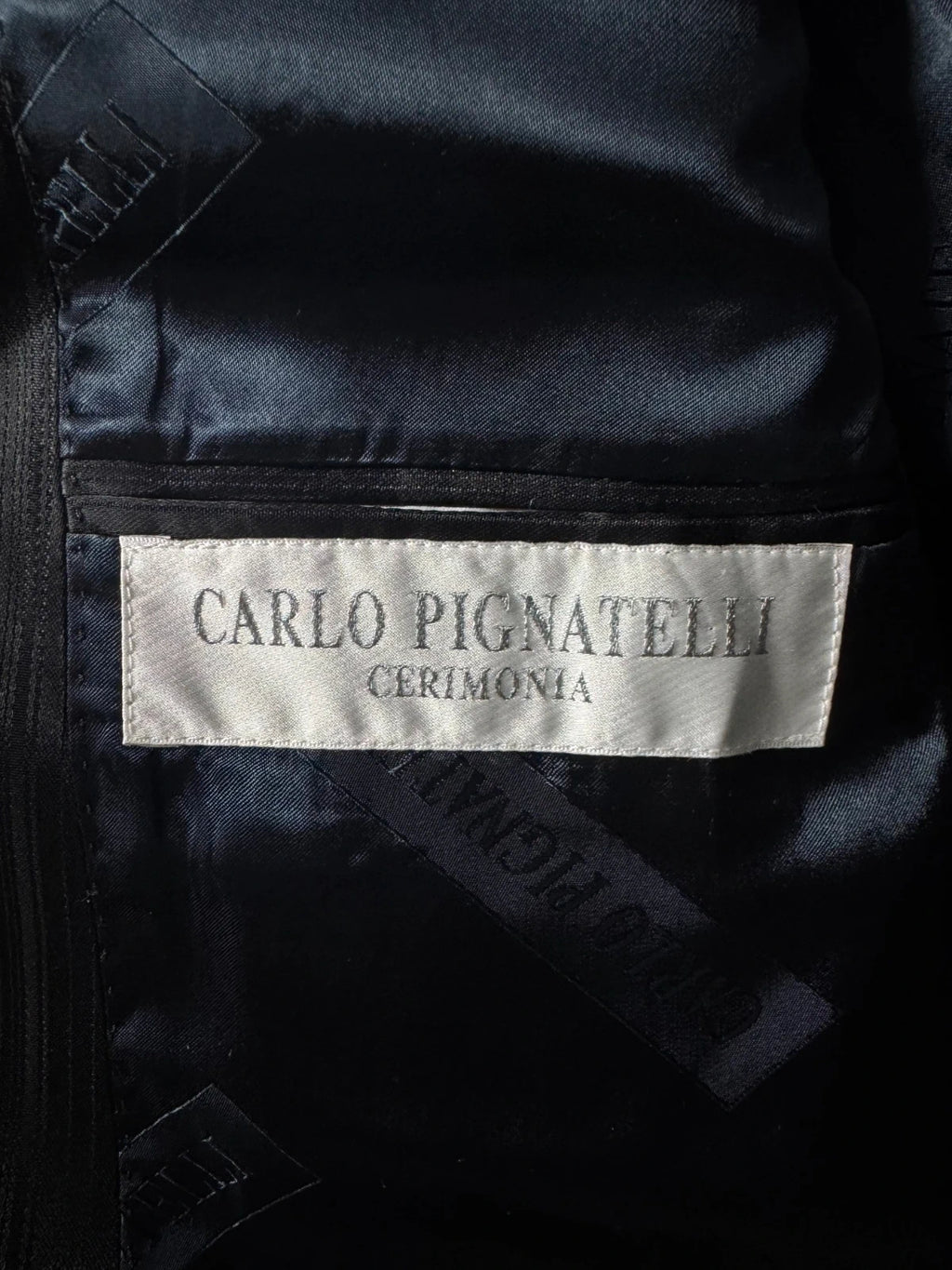 Giacca Blazer Uomo Carlo Pignatelli Taglia 50 Cerimonia Gessato Nero Elegante Made in Italy (AP134)