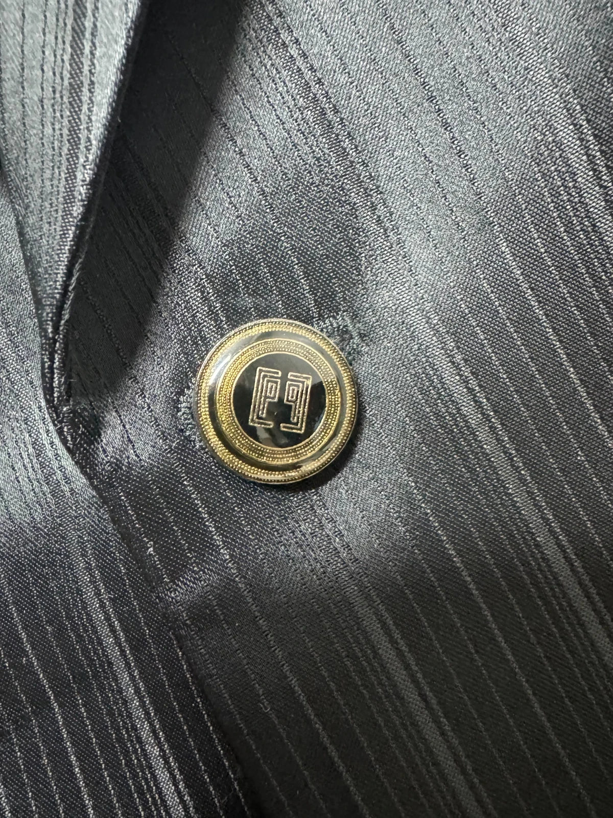 Giacca Blazer Uomo Carlo Pignatelli Taglia 50 Cerimonia Gessato Nero Elegante Made in Italy (AP134)
