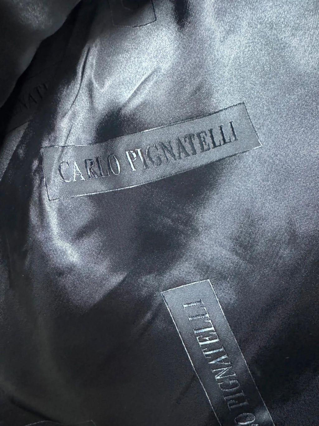 Giacca Blazer Uomo Carlo Pignatelli Taglia 50 Cerimonia Gessato Nero Elegante Made in Italy (AP134)