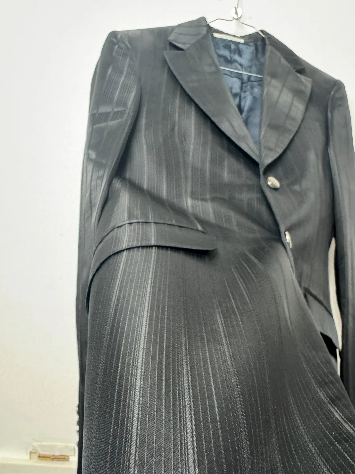Giacca Blazer Uomo Carlo Pignatelli Taglia 50 Cerimonia Gessato Nero Elegante Made in Italy (AP134)