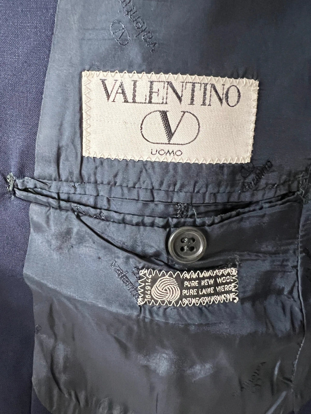 Giacca Uomo Valentino Uomo Blu Navy – Pura Lana Vergine – TG 56 (MA4)
