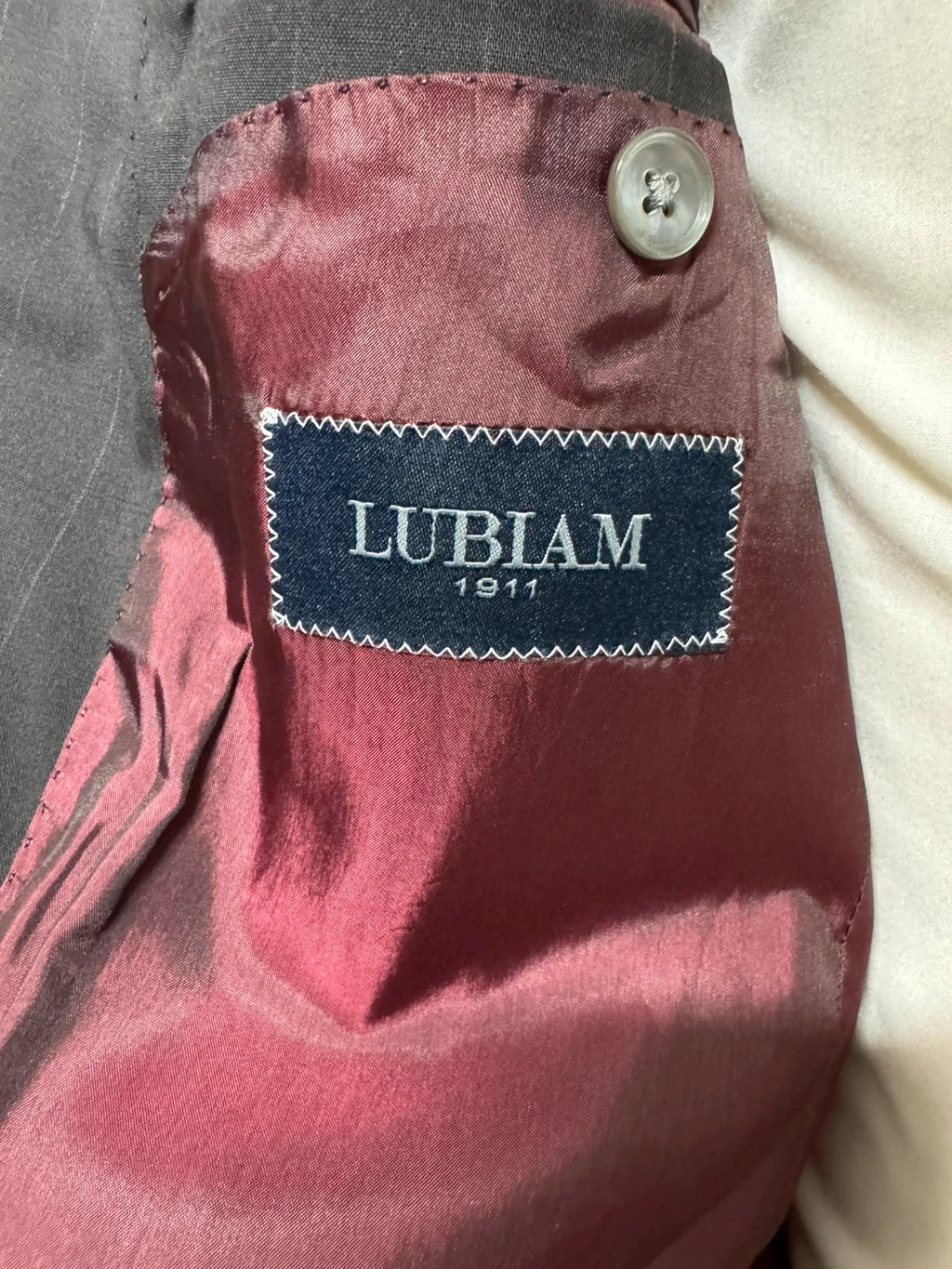 Abito Uomo Lubiam 1911 Gessato Lana Vergine Taglia 50 (MA21)