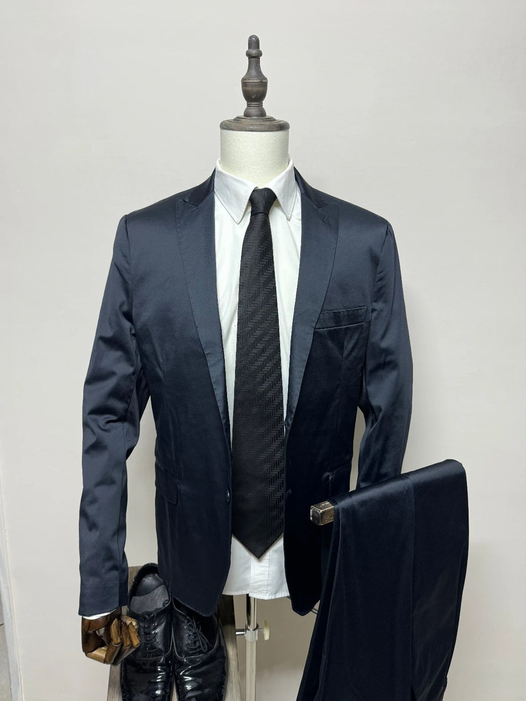 Abito Uomo Clayton Blu Notte Elegante Made in Italy Taglia 54 (MA22)