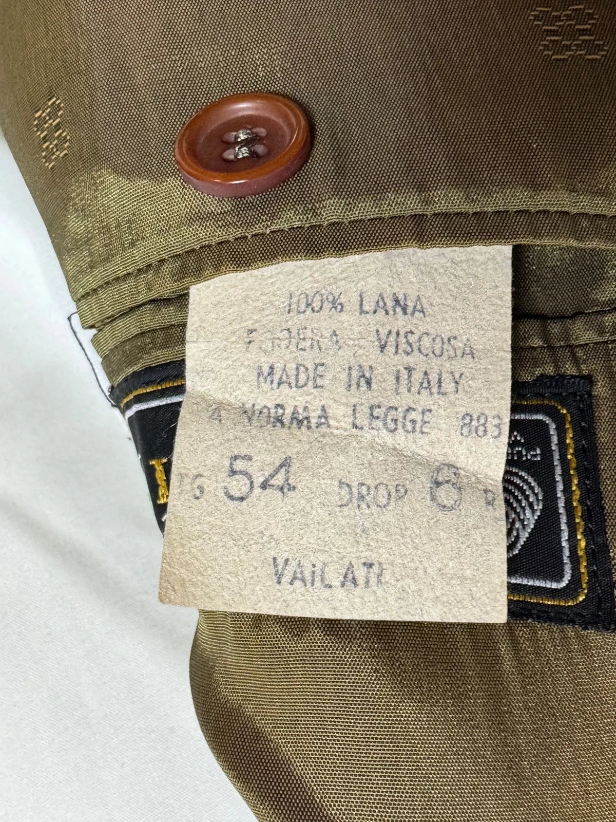 Abito Uomo Vailati Lana Vergine Made in Italy Taglia 54 (MA24)