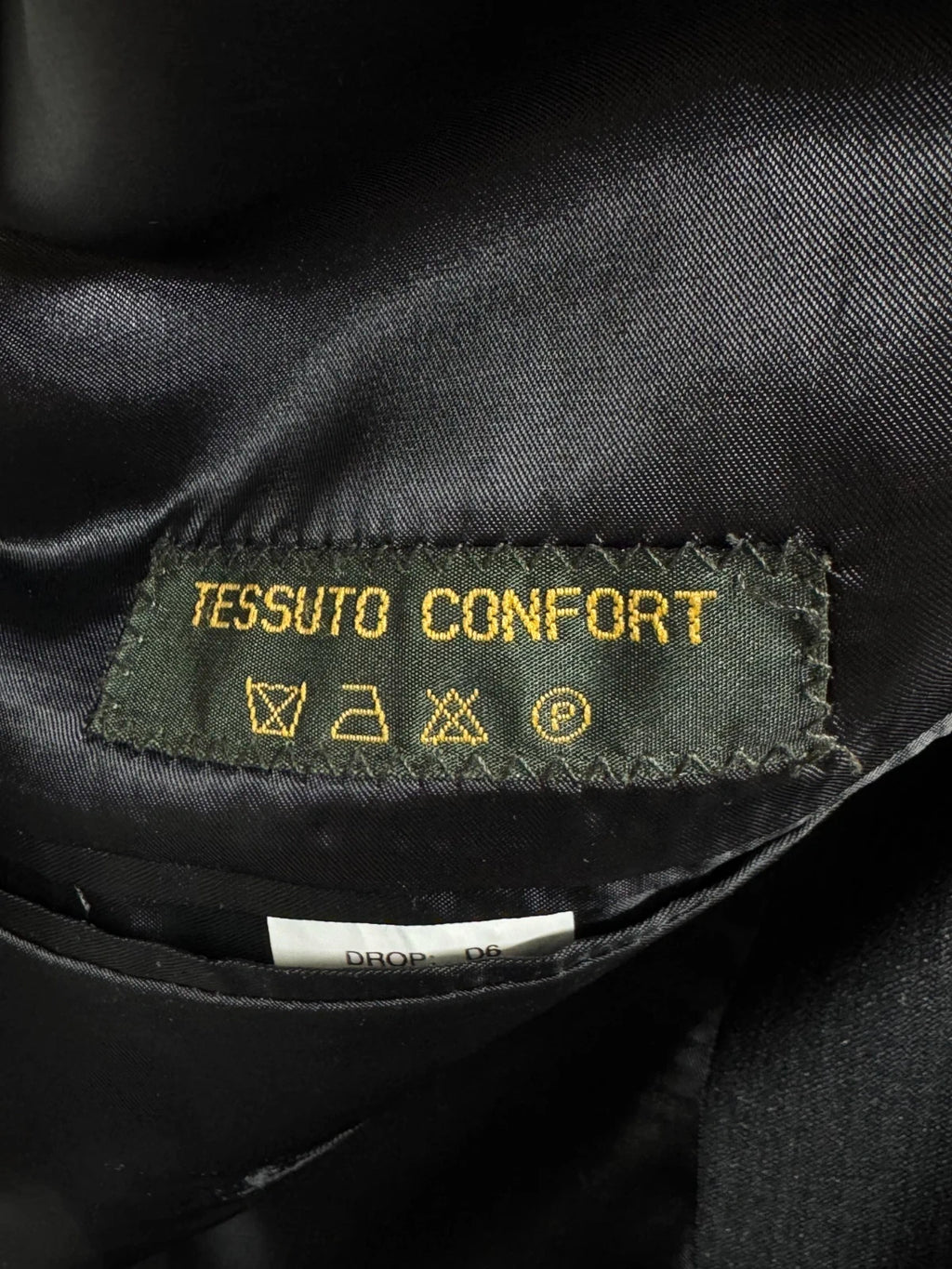 Abito Uomo B. & Sons Gessato Nero/Antracite Taglia 50 (MA26)