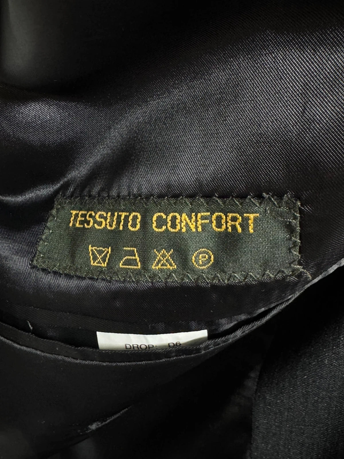 Abito Uomo B. & Sons Gessato Nero/Antracite Taglia 50 (MA26)