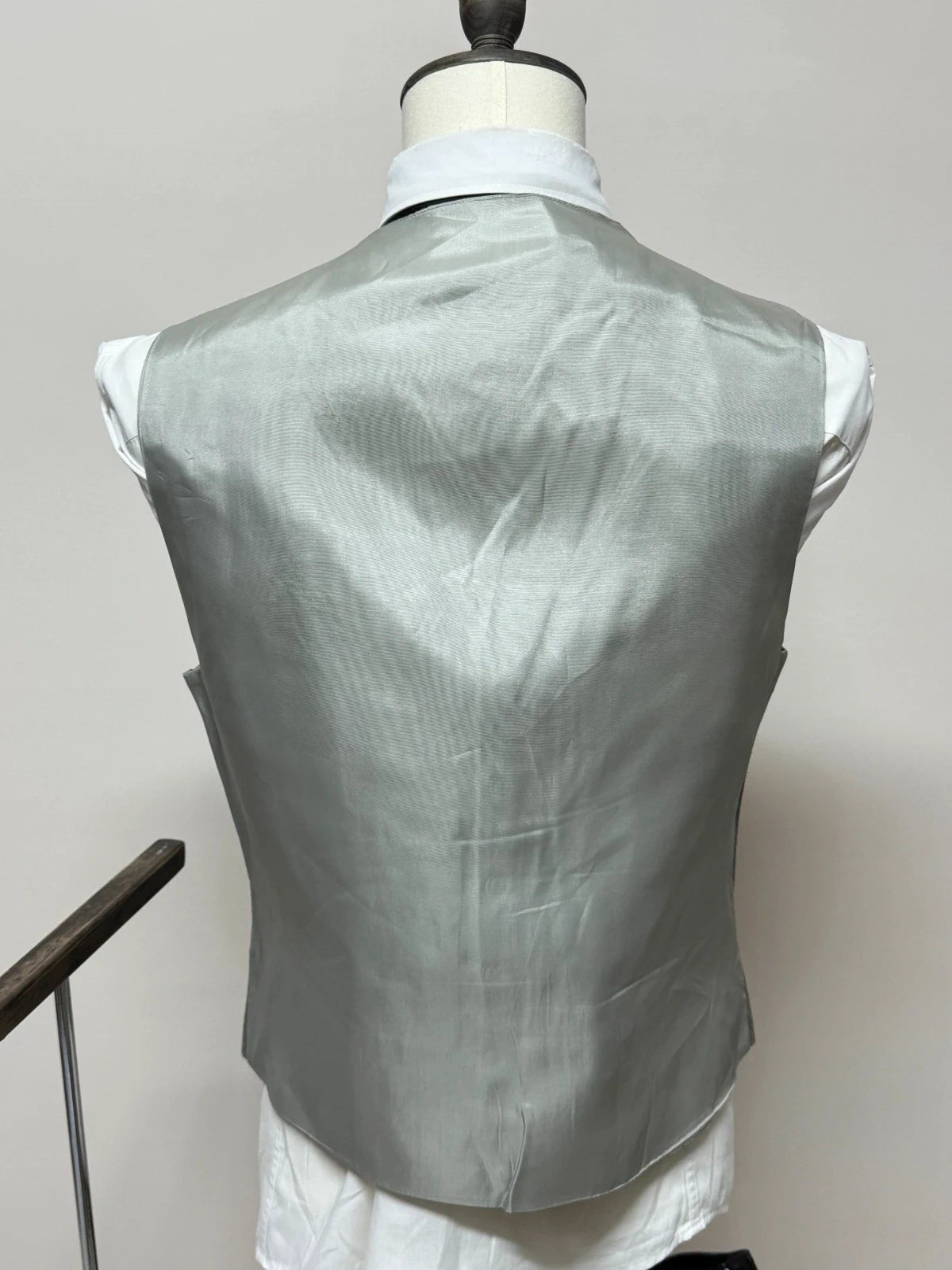 Gilet Uomo Elegante Grigio Made in Italy Lana Vergine Tg 48 (MP13)
