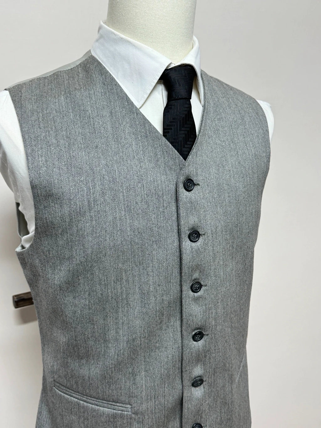 Gilet Uomo Elegante Grigio Made in Italy Lana Vergine Tg 48 (MP13)