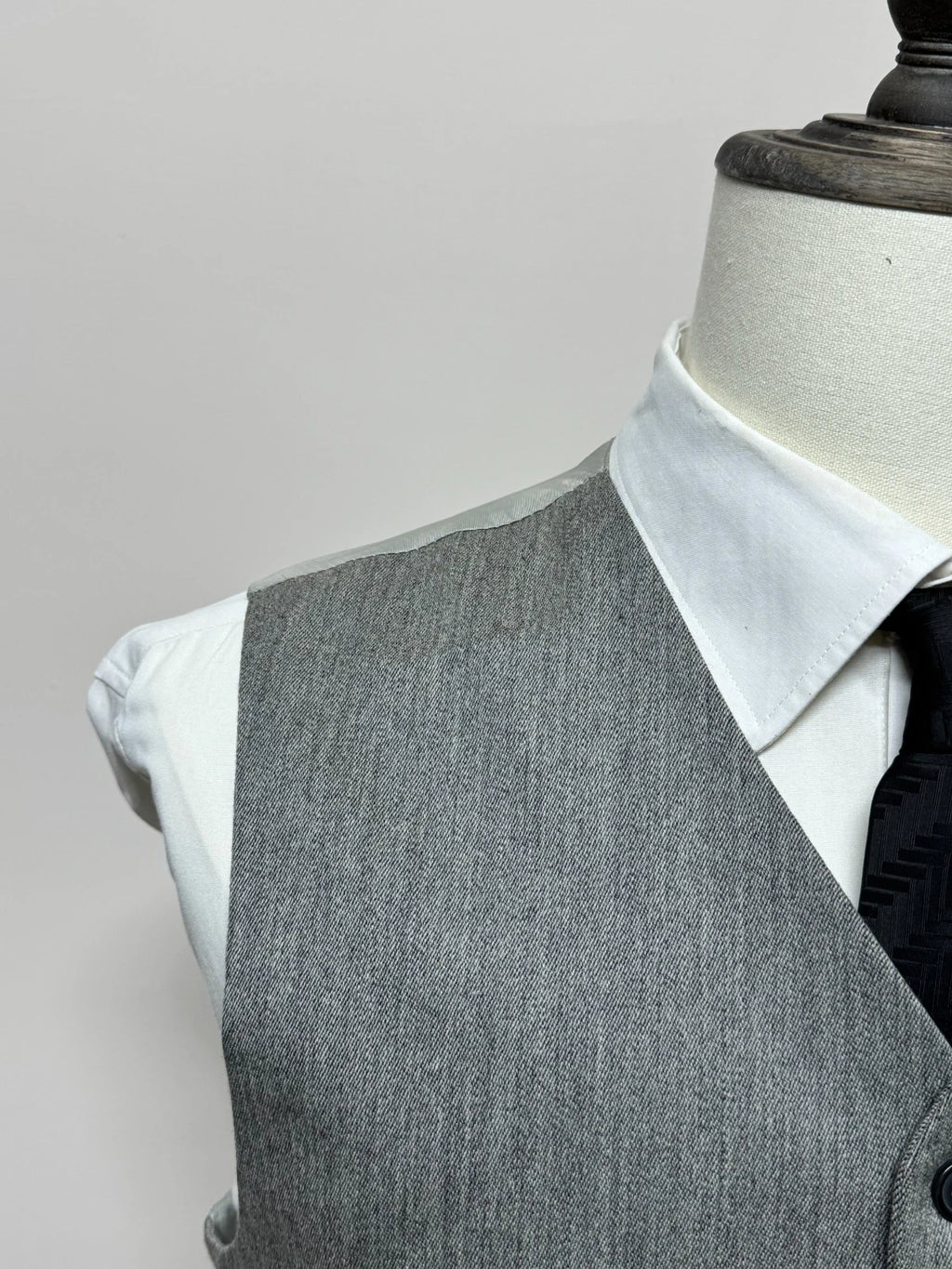 Gilet Uomo Elegante Grigio Made in Italy Lana Vergine Tg 48 (MP13)