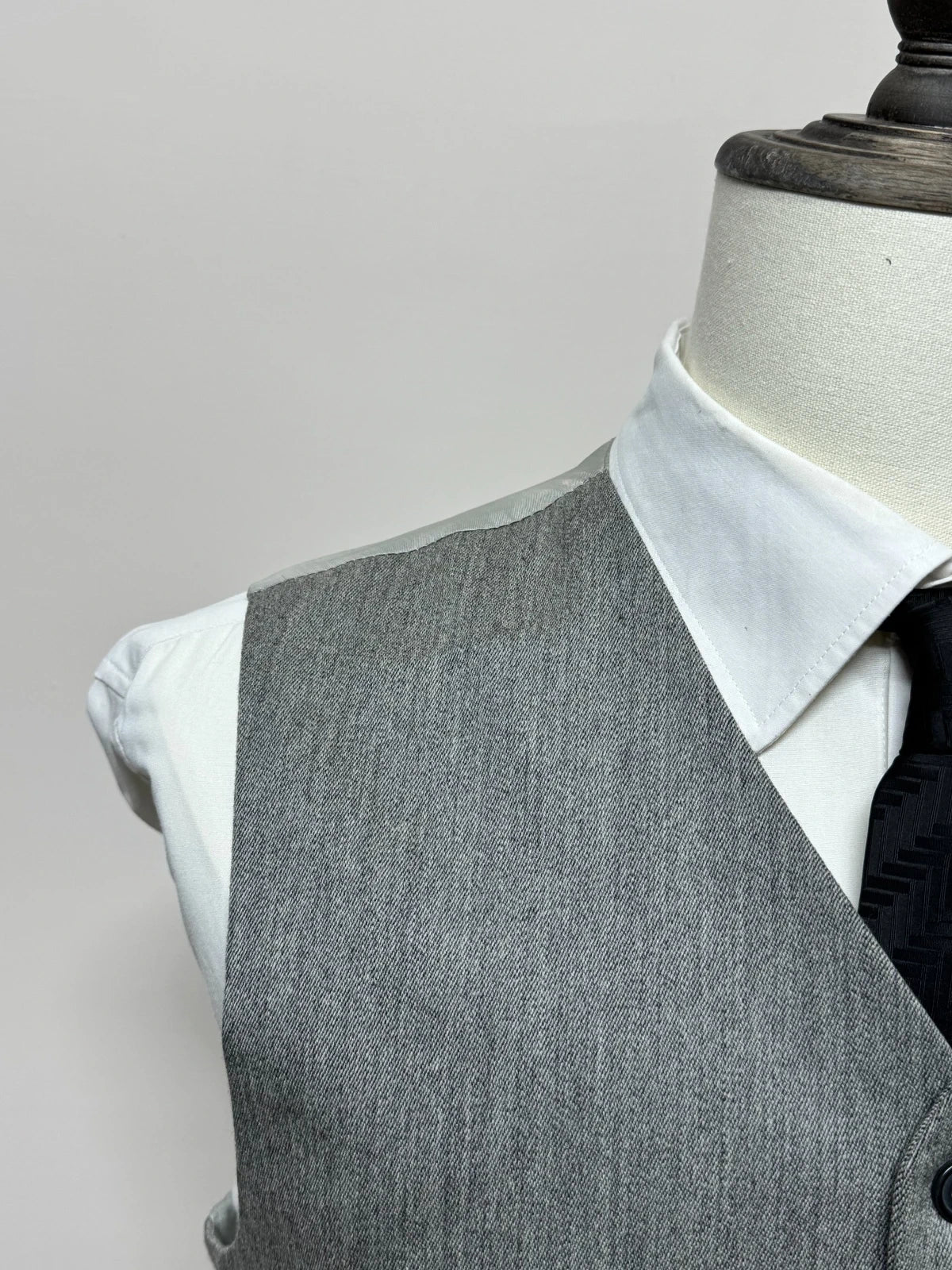 Gilet Uomo Elegante Grigio Made in Italy Lana Vergine Tg 48 (MP13)