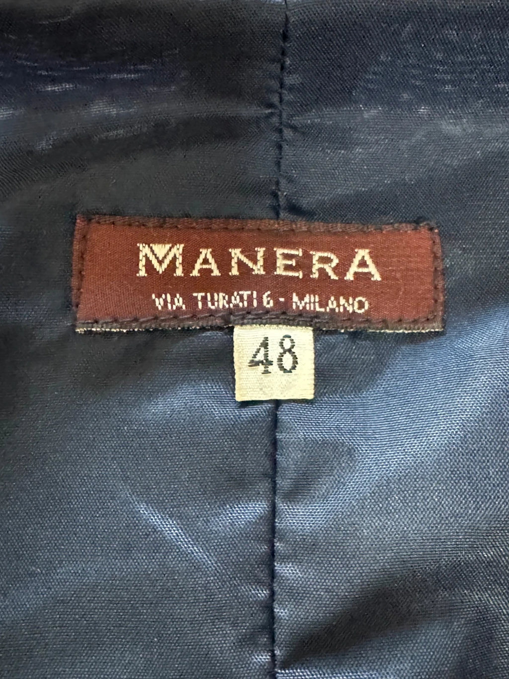 Gilet Uomo Manera Blu Melange Lana 100% Made in Italy Tg 48 (MP14)