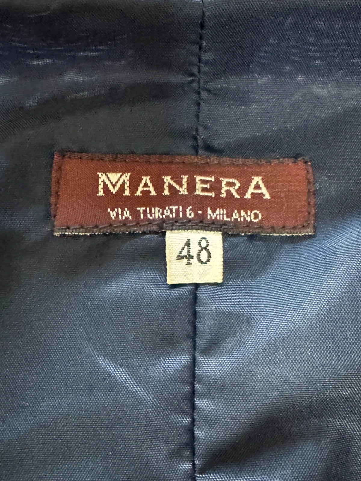 Gilet Uomo Manera Blu Melange Lana 100% Made in Italy Tg 48 (MP14)