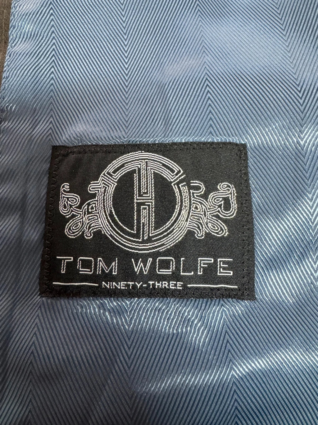 Gilet Uomo Tom Wolfe Gessato Grigio Elegante Tg M Vintage Cerimonia (MP16)