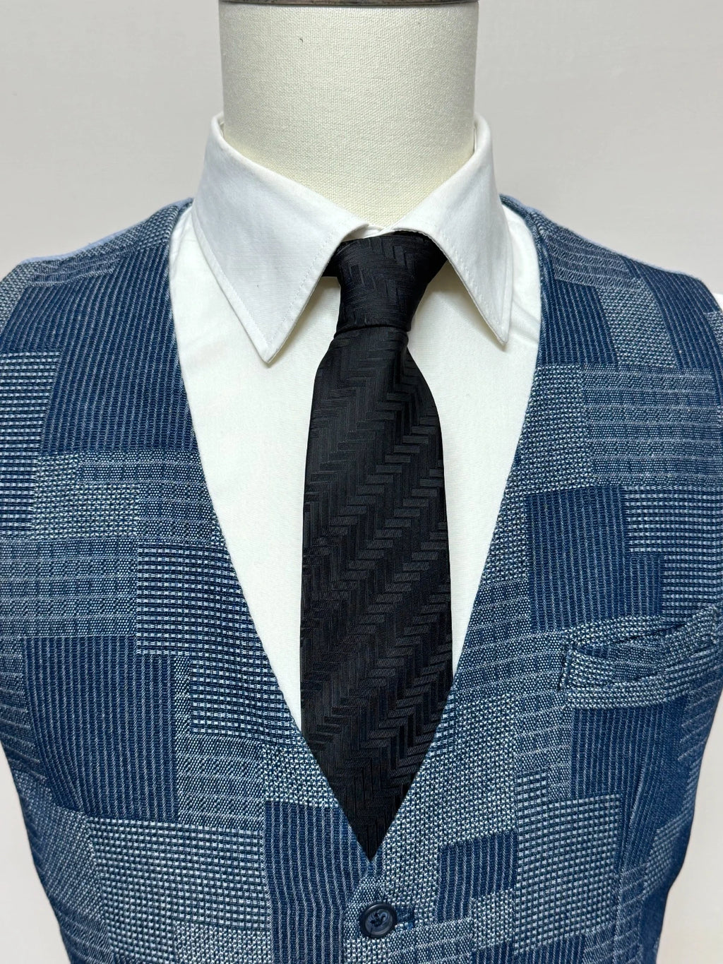 Titolo: Gilet Uomo Y.TWO Premium Blu Fantasia Patchwork Tg XL Elegante (MP18)