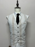 Titolo: Gilet Uomo Angewear Milano Beige Righe Elegante Made in Italy Tg XL (MP19)