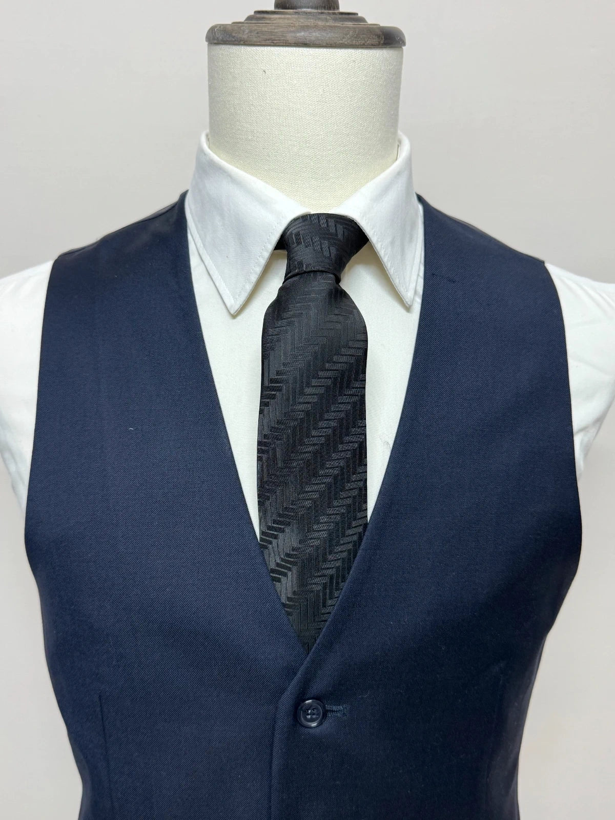 Gilet Uomo Elegante Blu Navy Tg 48 Slim Cerimonia Matrimonio (MP20)