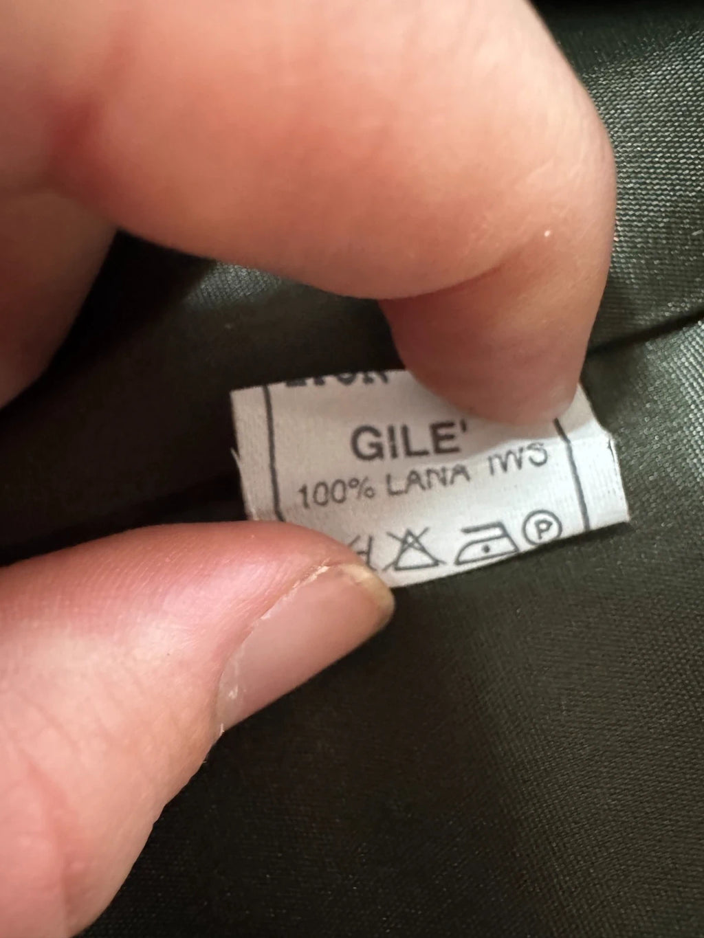 Gilet Uomo Cornero Pura Lana Vergine Verde Salvia Tg 50 Elegante Cerimonia (MP21)