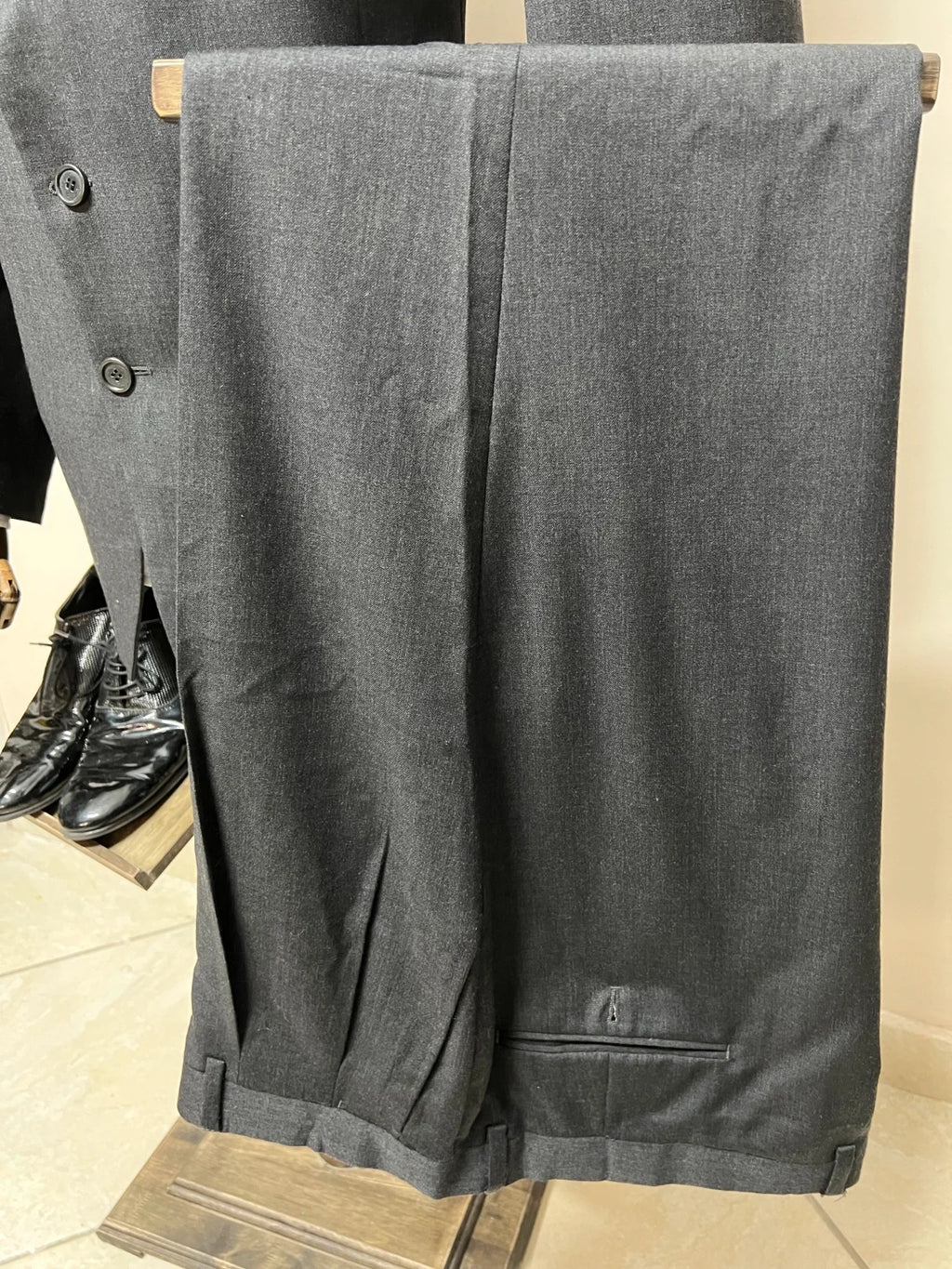 Abito Uomo Facis Pura Lana Vergine Grigio Antracite Taglia 60 (MA31)