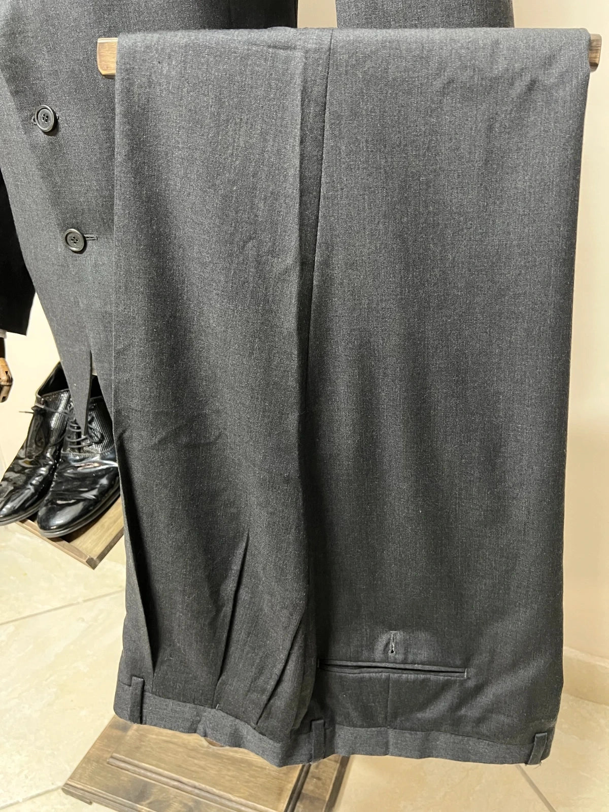 Abito Uomo Facis Pura Lana Vergine Grigio Antracite Taglia 60 (MA31)
