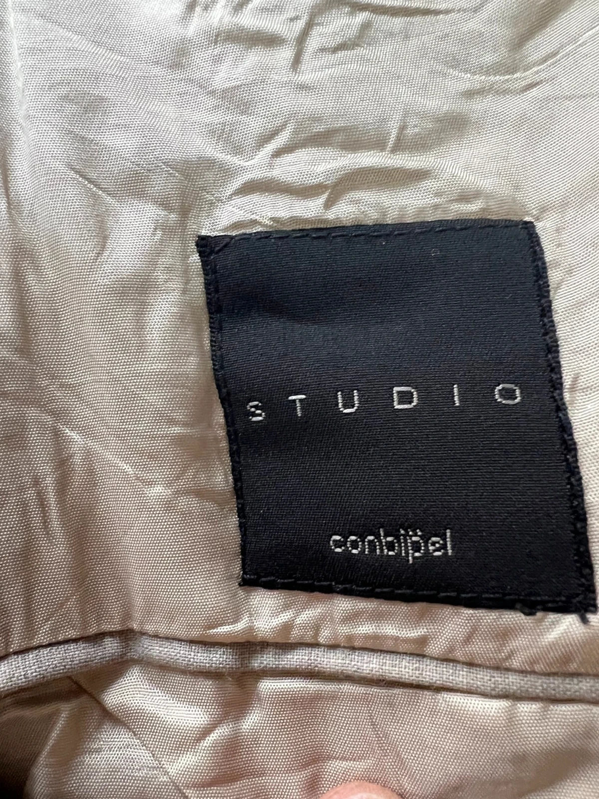 Abito Uomo Conbipel Studio Merino Extra Fine Wool Beige Taglia 48 (MA32)