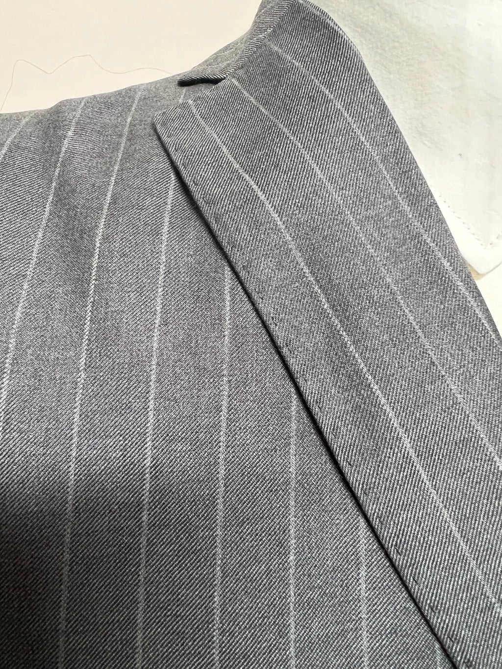 Abito Uomo Libero Milano Cerruti Gessato Grigio Slim Taglia 46 (MA36)