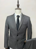 Abito Uomo Conbipel Grigio Elegante Microfantasia Taglia 46 (MA37)