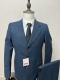 Abito Uomo Lebole Blu 100% Lana Vergine Made in Italy Taglia 46 (MA38)