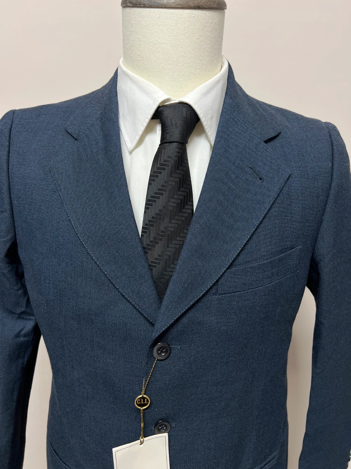 Abito Uomo Lebole Blu 100% Lana Vergine Made in Italy Taglia 46 (MA38)