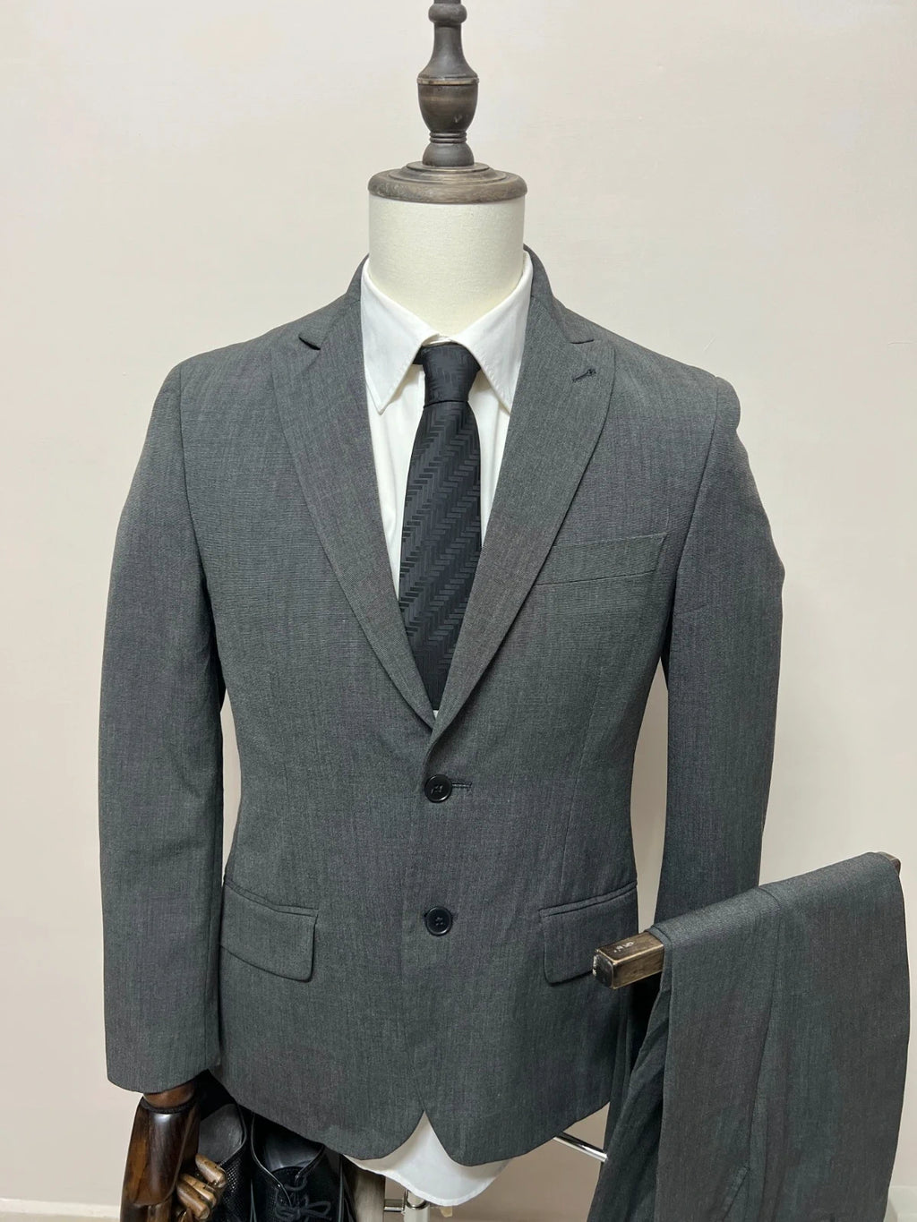 Abito Uomo Niama Man Conbipel Grigio Stretch Taglia 46 (MA39)