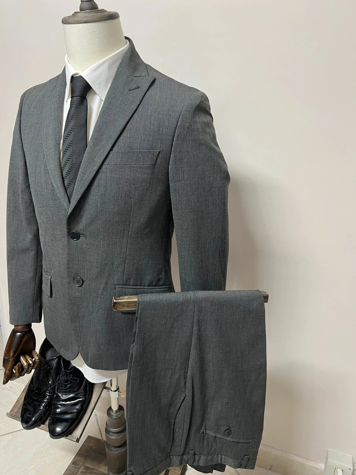 Abito Uomo Niama Man Conbipel Grigio Stretch Taglia 46 (MA39)