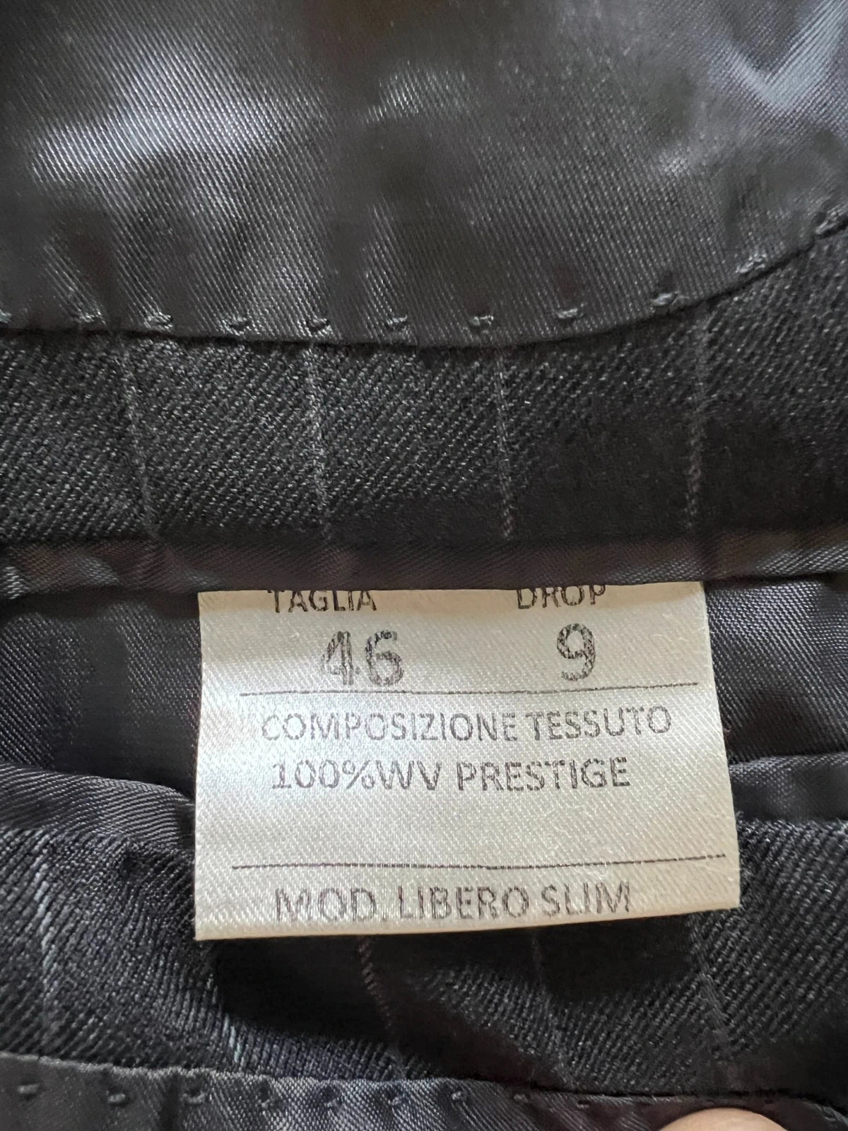 Abito Uomo Libero Milano Cerruti 100% Lana Vergine Gessato Taglia 46 (MA40)
